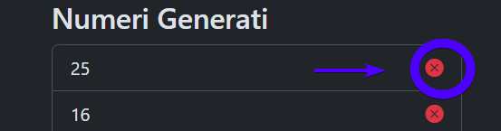 Escludere numeri specifici con la X